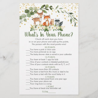 Woodland Greenery What's in Your Mobil Game