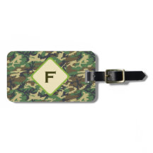 Woodland Grönt Camo Anpassningsbar Monogram V07