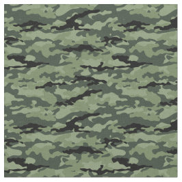 Woodland Grönt Camo Mönster för DIY Masks Tyg