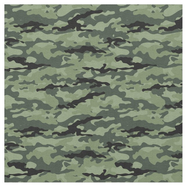 Woodland Grönt Camo Mönster för DIY Masks Tyg (Närbild)