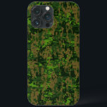 Woodland Grönt Digital Camouflage Decor on a a<br><div class="desc">En militär grönt stil-digitalkamouflage mönster-dekoration på en anpassningsbar högtelefonfodral. Ljud bra,  en underbar presentidé.</div>