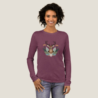 Woodland Harmony – Boho Deer Botanical Illustratio T Shirt