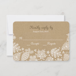 Woodland Heart Lacy Löv Fall Wedof OSA Kort