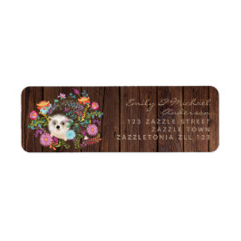 Woodland Hedgehog Returetiketters Returadress Etikett