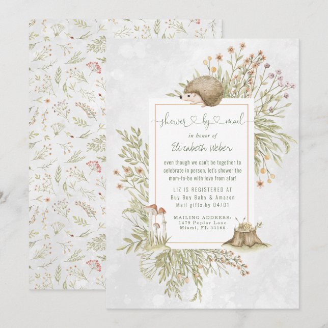 Woodland Hedgehog | Skogskuva efter post (Fram/baksida)