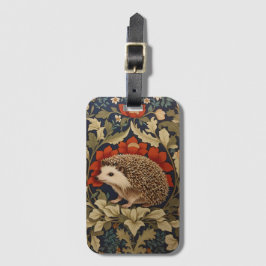 Woodland Hedgehog William Morris Inspired Bagagebricka