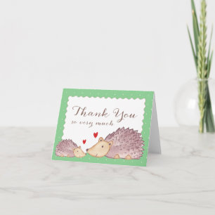 Woodland Hedgehogs Tackkort Card