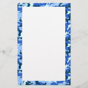 Woodland Himlar Blue Camouflage Brevpapper