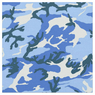 Woodland Himlar Blue Camouflage Tyg