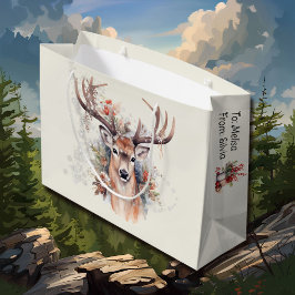 Woodland Hjort Add Namn jul Two Scenes