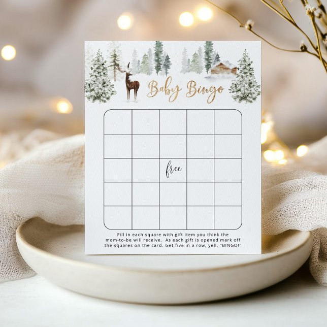 Woodland hjort baby bingo-spel (Skapare uppladdad)