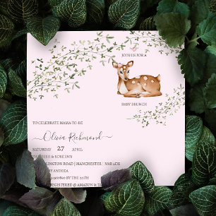 Woodland Hjort Baby Shower Magnetisk Inbjudningskort