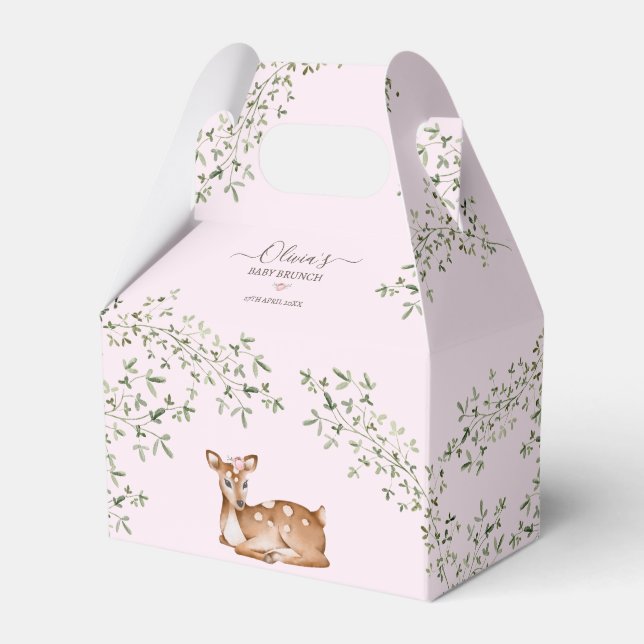 Woodland Hjort Baby Shower Presentaskar (Framsidan Sidan)