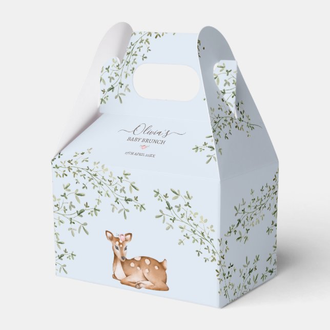 Woodland Hjort Baby Shower Presentaskar (Framsidan Sidan)