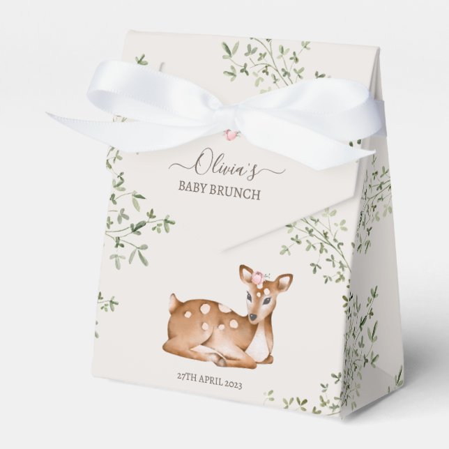 Woodland Hjort Baby Shower Presentaskar (Framsidan Sidan)