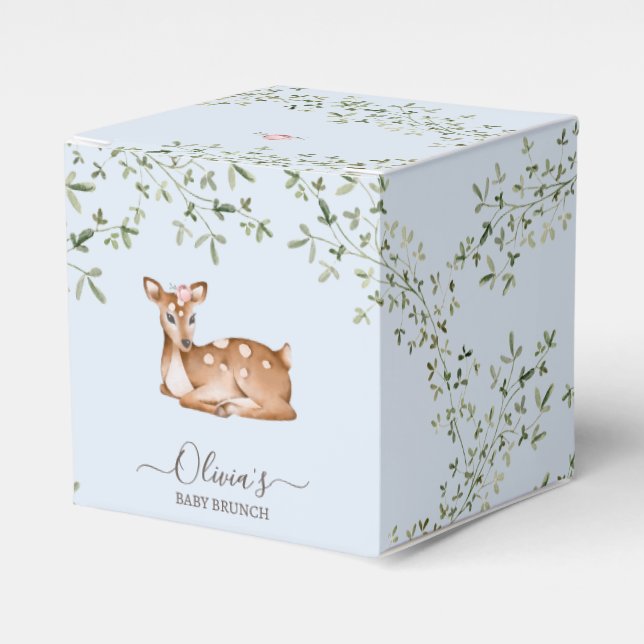 Woodland Hjort Baby Shower Presentaskar (Framsidan Sidan)