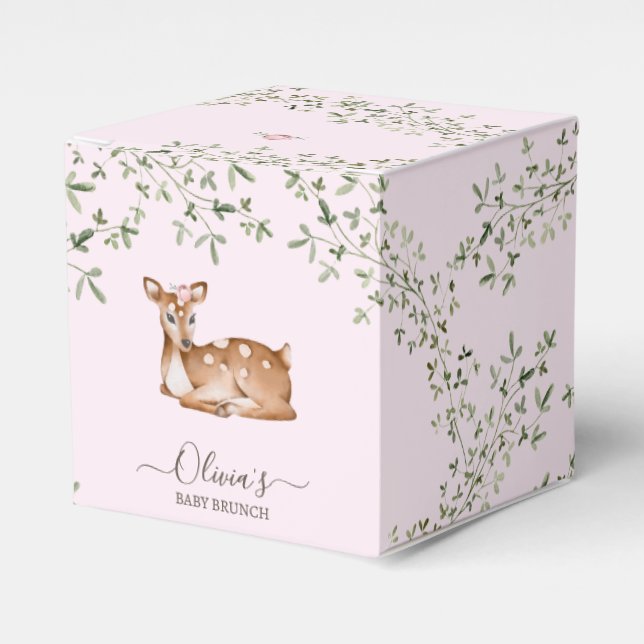 Woodland Hjort Baby Shower Presentaskar (Framsidan Sidan)