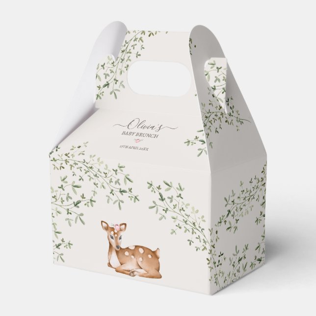Woodland Hjort Baby Shower Presentaskar (Framsidan Sidan)