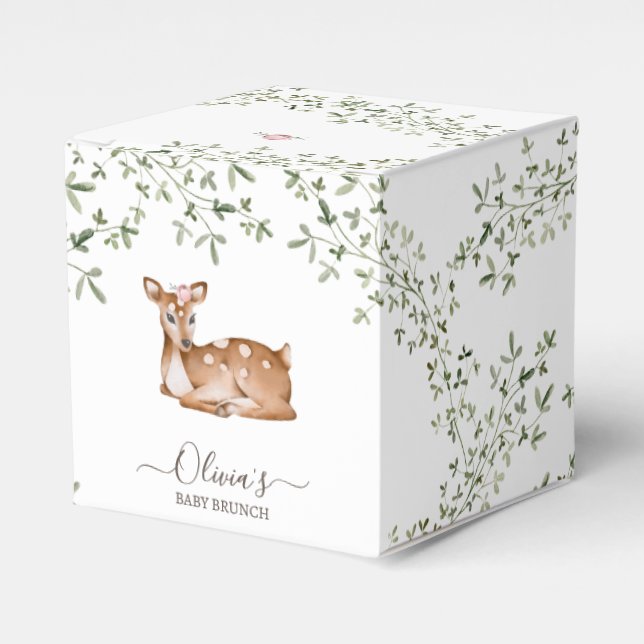 Woodland Hjort Baby Shower Presentaskar (Framsidan Sidan)