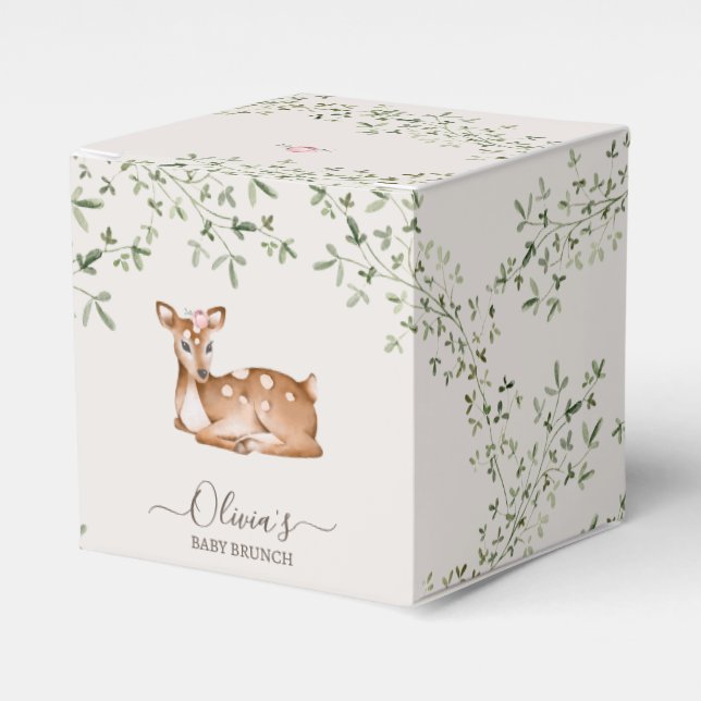 Woodland Hjort Baby Shower Presentaskar (Framsidan Sidan)