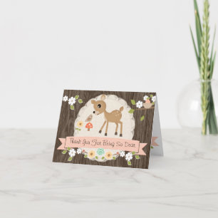 WOODLAND HJORT BABY SHOWER TACK DU CARD KORT