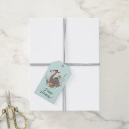 Woodland Hjort Birthday Personlig Presentetikett