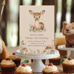 Woodland Hjort Birthday Rustic Forest Animals Kids Inbjudningar<br><div class="desc">Fira din lilla speciella dag med denna charmerande Woodland Hjort Birthday-inbjudan. Med en söt hjort med vattenfärg omgiven av uppgifter om skogar, svampar och vilda blommor är detta perfekt för barn födelsedagsfester för skogsmark, rustiskt firande och teman för gender-neutralt. Anpassa med ditt barns namn, ålder, datum, tid och OSA för...</div>