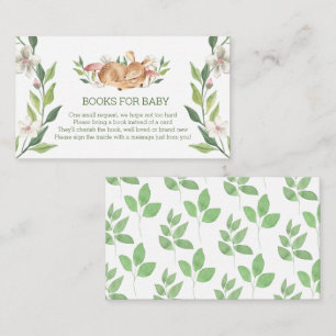 Woodland Hjort Blommigt Greenery Bokar för Baby Tilläggskort