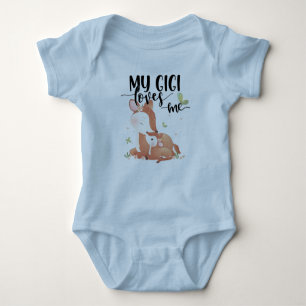 Woodland Hjort Doe and Baby Fawn My Gigi Kärlek Me T Shirt