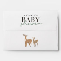 Woodland hjort eucalyptus modern babydusch