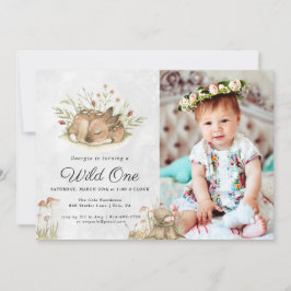 Woodland Hjort | Forest Födelsedagsfest inbjudan