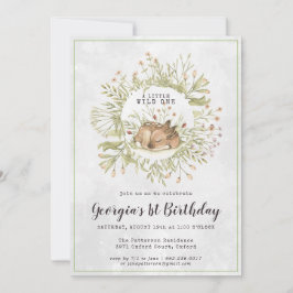 Woodland Hjort | Forest Födelsedagsfest inbjudan