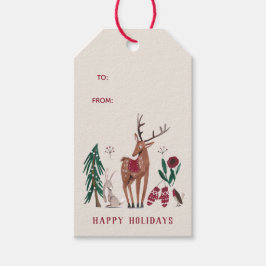 Woodland hjort, norrut jul presentetikett