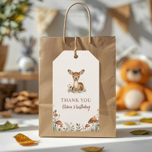 Woodland Hjort Tack   Rustic Forest Presentetikett