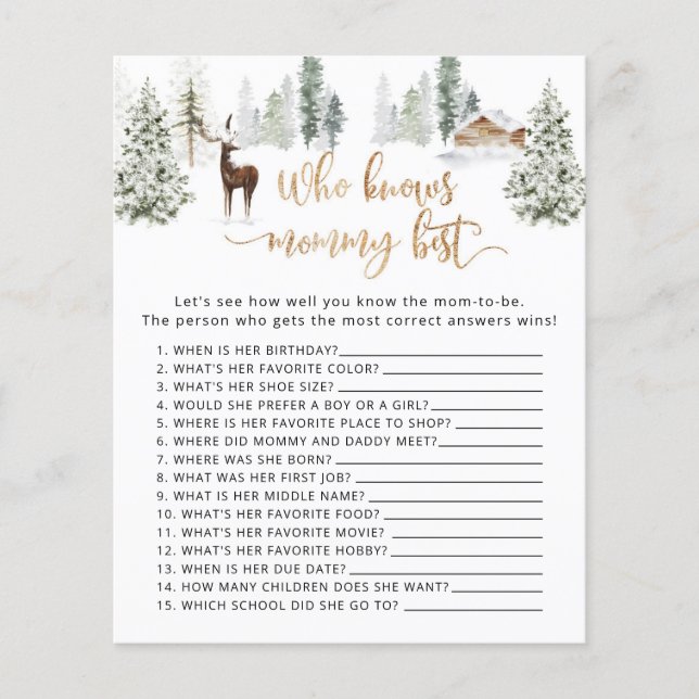 Woodland hjort Vem vet vem som spelar bäst mamma (Framsida)