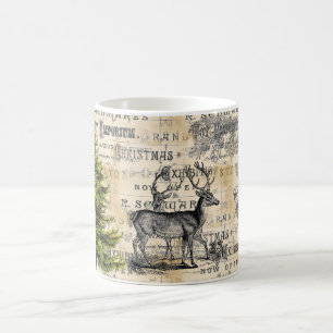 Woodland Hjort Vintage jul Mugg