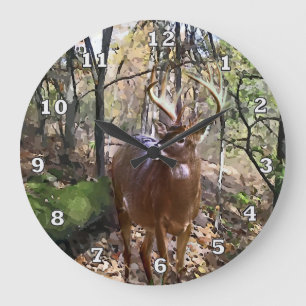 Woodland Hjort Wall Clock Stor Klocka