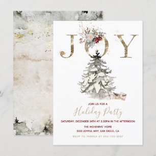 Woodland Joy Julgran Julfest Inbjudningar