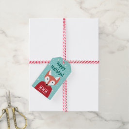 Woodland jul presentetikett
