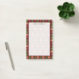 Woodland jul Quilt Titta Personlig Post-it Block