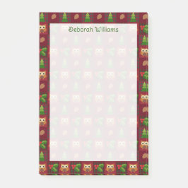 Woodland jul Quilt Titta Personlig Post-it Block