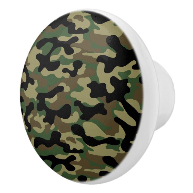 Woodland Khaki Kamouflage  Knopp (Höger)