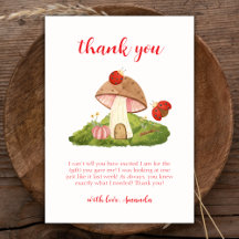 Woodland Ladybug Mushroom Baby Shower