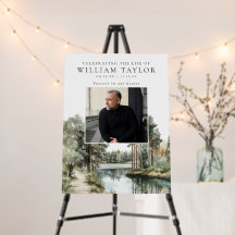 Woodland Lake Celebration Of Life Welcome Sign