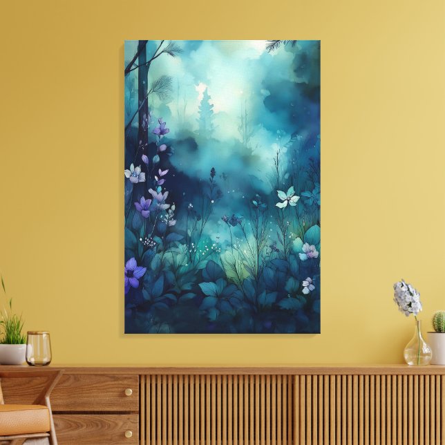 Woodland Light: Magic Meadow Canvastryck (Insitu (Vardagsrum))