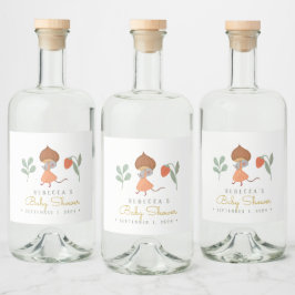 Woodland Little mause Favor Bag Spritflaskor Etikett