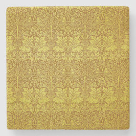 Woodland Löv Guld Rabbit William Morris Mönster Stenunderlägg