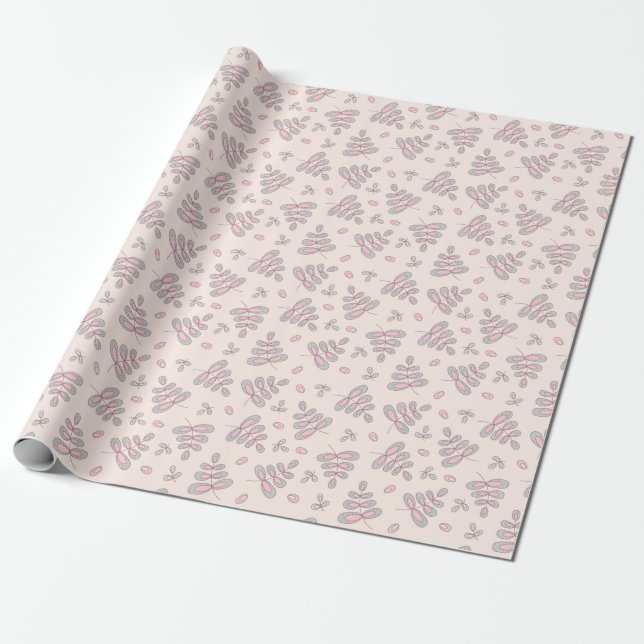 Woodland Lövs Gift Wrapping Papper Presentpapper (Utrullad)