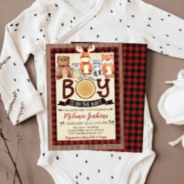 Woodland Lumberjack Boy Baby Shower-inbjudan Inbjudningar