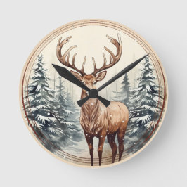Woodland Majesty Rund Klocka